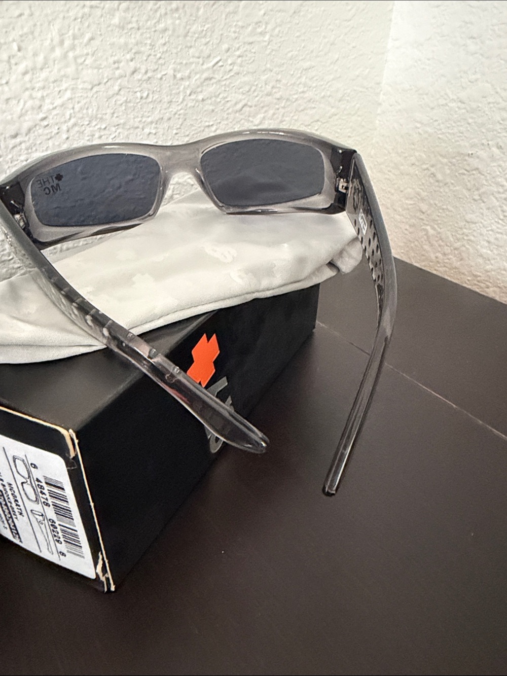SPY Smoky Gray Wrap Sunglasses with Tinted Lenses - Picture 4 of 6